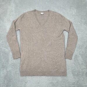Halogen Womens‎ 100% CASHMERE Sweater Long Sleeve Super Soft Tan Pullover Small